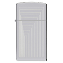 Зажигалка ZIPPO узкая с лазерным узором с покрытием глянцевый хром | Slim® Laser Pattern High Polish Chrome, латунь/сталь, серебристая, 29x10x60 мм для нанесения логотипа
