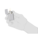 Зажигалка ZIPPO узкая с лазерным узором с покрытием глянцевый хром | Slim® Laser Pattern High Polish Chrome, латунь/сталь, серебристая, 29x10x60 мм для нанесения логотипа