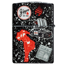Зажигалка ZIPPO Тетрадь с матовым покрытием на 540 | Notebook Design 540 Matte, латунь/сталь, разноцветная, матовая, 38x13x57 мм для нанесения логотипа