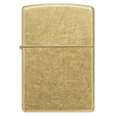 Зажигалка ZIPPO классическая с покрытием поцарапанная латунь | Classic Street Brass, латунь/сталь, золотистая, 38x13x57 мм для нанесения логотипа