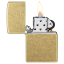 Зажигалка ZIPPO классическая с покрытием поцарапанная латунь | Classic Street Brass, латунь/сталь, золотистая, 38x13x57 мм для нанесения логотипа