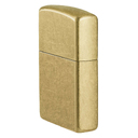 Зажигалка ZIPPO классическая с покрытием поцарапанная латунь | Classic Street Brass, латунь/сталь, золотистая, 38x13x57 мм для нанесения логотипа