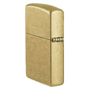 Зажигалка ZIPPO классическая с покрытием поцарапанная латунь | Classic Street Brass, латунь/сталь, золотистая, 38x13x57 мм для нанесения логотипа