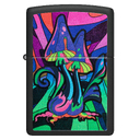 Зажигалка ZIPPO Контркультура с покрытием черный свет | Counter Culture Black Light, латунь/сталь, черная,матовая 38x13x57 мм для нанесения логотипа