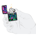 Зажигалка ZIPPO Контркультура с покрытием черный свет | Counter Culture Black Light, латунь/сталь, черная,матовая 38x13x57 мм для нанесения логотипа