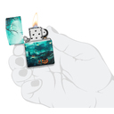 Зажигалка ZIPPO Кладбище с матовым покрытием на 540 | Graveyard 540 Matte, латунь/сталь, разноцветная, 38x13x57 мм для нанесения логотипа