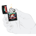 Зажигалка ZIPPO Неоновая вывеска с черным матовым покрытием | Zippo Design Black Matte, латунь/сталь, черная, матовая, 38x13x57 мм для нанесения логотипа