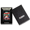 Зажигалка ZIPPO Неоновая вывеска с черным матовым покрытием | Zippo Design Black Matte, латунь/сталь, черная, матовая, 38x13x57 мм для нанесения логотипа