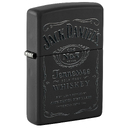 Набор ZIPPO Джек Дэниэлс | Jack Daniels®: зажигалка с черным матовым покрытием | Black Matte и кожаный чехол в подарочной коробке для нанесения логотипа