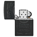 Набор ZIPPO Джек Дэниэлс | Jack Daniels®: зажигалка с черным матовым покрытием | Black Matte и кожаный чехол в подарочной коробке для нанесения логотипа
