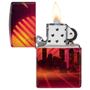 Зажигалка ZIPPO Кибергород с матовым покрытием на 540 | Cyber City 540 Matte, латунь/сталь, оранжевая 38x13x57 мм для нанесения логотипа
