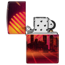 Зажигалка ZIPPO Кибергород с матовым покрытием на 540 | Cyber City 540 Matte, латунь/сталь, оранжевая 38x13x57 мм для нанесения логотипа