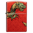 Зажигалка ZIPPO Дракон с покрытием Искусственно состаренная латунь на 540 | Dragon Design 540 Tumbled Brass, латунь/сталь, разноцветная, 38x13x57 мм для нанесения логотипа