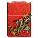 Зажигалка ZIPPO Дракон с покрытием Искусственно состаренная латунь на 540 | Dragon Design 540 Tumbled Brass, латунь/сталь, разноцветная, 38x13x57 мм для нанесения логотипа