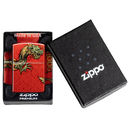 Зажигалка ZIPPO Дракон с покрытием Искусственно состаренная латунь на 540 | Dragon Design 540 Tumbled Brass, латунь/сталь, разноцветная, 38x13x57 мм для нанесения логотипа