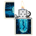Зажигалка ZIPPO Капсула с покрытием, светящимся в темноте зеленым | Woman in Tube Glow In The Dark Green, латунь/сталь, белая, 38x13x57 мм для нанесения логотипа
