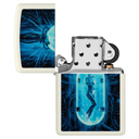 Зажигалка ZIPPO Капсула с покрытием, светящимся в темноте зеленым | Woman in Tube Glow In The Dark Green, латунь/сталь, белая, 38x13x57 мм для нанесения логотипа