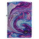 Зажигалка ZIPPO Вселенная с покрытием Искусственно состаренный хром на 540 | Universe Astro 540 Tumbled Chrome, латунь/сталь, сиреневая, 38x13x57 мм для нанесения логотипа