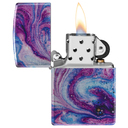 Зажигалка ZIPPO Вселенная с покрытием Искусственно состаренный хром на 540 | Universe Astro 540 Tumbled Chrome, латунь/сталь, сиреневая, 38x13x57 мм для нанесения логотипа