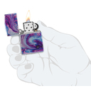 Зажигалка ZIPPO Вселенная с покрытием Искусственно состаренный хром на 540 | Universe Astro 540 Tumbled Chrome, латунь/сталь, сиреневая, 38x13x57 мм для нанесения логотипа