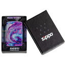 Зажигалка ZIPPO Вселенная с покрытием Искусственно состаренный хром на 540 | Universe Astro 540 Tumbled Chrome, латунь/сталь, сиреневая, 38x13x57 мм для нанесения логотипа