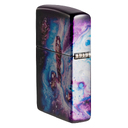 Зажигалка ZIPPO Вселенная с покрытием Искусственно состаренный хром на 540 | Universe Astro 540 Tumbled Chrome, латунь/сталь, сиреневая, 38x13x57 мм для нанесения логотипа