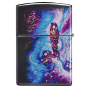 Зажигалка ZIPPO Вселенная с покрытием Искусственно состаренный хром на 540 | Universe Astro 540 Tumbled Chrome, латунь/сталь, сиреневая, 38x13x57 мм для нанесения логотипа
