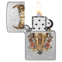 Зажигалка ZIPPO Рик Ритвельд с покрытием поцарапанный хром | Rick Rietveld Street Chrome, латунь/сталь, серебристая, 38x13x57 мм для нанесения логотипа