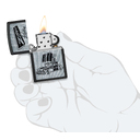 Зажигалка ZIPPO Ретроавтомобиль с черным матовым покрытием | Car Design Black Matte, латунь/сталь, черная, 38x13x57 мм для нанесения логотипа