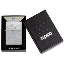 Зажигалка ZIPPO Гай Харви с покрытием поцарапанный хром | Guy Harvey Street Chrome, латунь/сталь, серебристая, 38x13x57 мм для нанесения логотипа