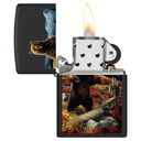 Зажигалка ZIPPO Линда Пикен «Медведь» с черным матовым покрытием | Linda Picken Black Matte, латунь/сталь, черная, 38x13x57 мм для нанесения логотипа