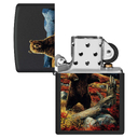 Зажигалка ZIPPO Линда Пикен «Медведь» с черным матовым покрытием | Linda Picken Black Matte, латунь/сталь, черная, 38x13x57 мм для нанесения логотипа