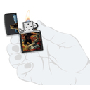 Зажигалка ZIPPO Линда Пикен «Медведь» с черным матовым покрытием | Linda Picken Black Matte, латунь/сталь, черная, 38x13x57 мм для нанесения логотипа