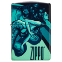 Зажигалка ZIPPO Русалка с матовым покрытием на 540 | Mermaid Design 540 Matte, латунь/сталь, черная, матовая, 38x13x57 мм для нанесения логотипа