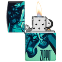Зажигалка ZIPPO Русалка с матовым покрытием на 540 | Mermaid Design 540 Matte, латунь/сталь, черная, матовая, 38x13x57 мм для нанесения логотипа