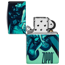 Зажигалка ZIPPO Русалка с матовым покрытием на 540 | Mermaid Design 540 Matte, латунь/сталь, черная, матовая, 38x13x57 мм для нанесения логотипа