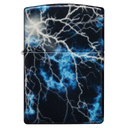 Зажигалка ZIPPO Молнии с покрытием, светящимся в темноте зеленым | Lightning Glow In The Dark Green, латунь/сталь, черная, 38x13x57 мм для нанесения логотипа