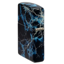 Зажигалка ZIPPO Молнии с покрытием, светящимся в темноте зеленым | Lightning Glow In The Dark Green, латунь/сталь, черная, 38x13x57 мм для нанесения логотипа