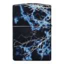 Зажигалка ZIPPO Молнии с покрытием, светящимся в темноте зеленым | Lightning Glow In The Dark Green, латунь/сталь, черная, 38x13x57 мм для нанесения логотипа