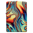 Зажигалка ZIPPO Цветные вихри с покрытием, светящимся в темноте зеленым | Colorful Swirl Glow In The Dark Green,латунь/сталь,разноцветная,38x13x57 мм для нанесения логотипа