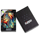 Зажигалка ZIPPO Цветные вихри с покрытием, светящимся в темноте зеленым | Colorful Swirl Glow In The Dark Green,латунь/сталь,разноцветная,38x13x57 мм для нанесения логотипа