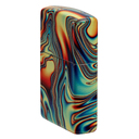 Зажигалка ZIPPO Цветные вихри с покрытием, светящимся в темноте зеленым | Colorful Swirl Glow In The Dark Green,латунь/сталь,разноцветная,38x13x57 мм для нанесения логотипа
