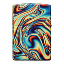 Зажигалка ZIPPO Цветные вихри с покрытием, светящимся в темноте зеленым | Colorful Swirl Glow In The Dark Green,латунь/сталь,разноцветная,38x13x57 мм для нанесения логотипа
