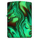 Зажигалка ZIPPO Цветные вихри с покрытием, светящимся в темноте зеленым | Colorful Swirl Glow In The Dark Green,латунь/сталь,разноцветная,38x13x57 мм для нанесения логотипа