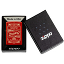 Зажигалка ZIPPO «Работает!» с металлизированным красным покрытием | It Works Design Metallic Red, латунь/сталь, красная, 38x13x57 мм для нанесения логотипа
