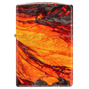 Зажигалка ZIPPO Поток лавы с покрытием Искусственно состаренная латунь на 540 | Lava Flow 540 Tumbled Brass, латунь/сталь, оранжевая, 38x13x57 мм для нанесения логотипа