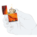 Зажигалка ZIPPO Поток лавы с покрытием Искусственно состаренная латунь на 540 | Lava Flow 540 Tumbled Brass, латунь/сталь, оранжевая, 38x13x57 мм для нанесения логотипа