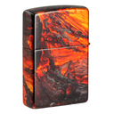 Зажигалка ZIPPO Поток лавы с покрытием Искусственно состаренная латунь на 540 | Lava Flow 540 Tumbled Brass, латунь/сталь, оранжевая, 38x13x57 мм для нанесения логотипа