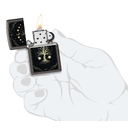 Зажигалка ZIPPO Мистическая природа с покрытием черный лед | Mystic Nature Design Black Ice®, латунь/сталь, черная, 38x13x57 мм для нанесения логотипа