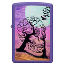 Зажигалка ZIPPO Деревья-черепа с фиолетовым матовым покрытием | Skull Tree Purple Matte, латунь/сталь, черная 38x13x57 мм для нанесения логотипа
